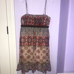 mini Multi-colored vacay dress summer boho teen sun dress